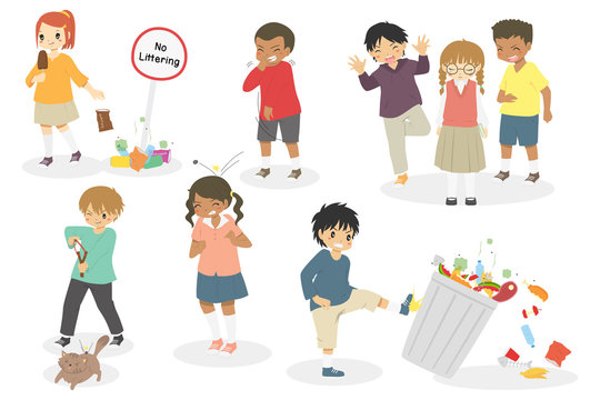 An image showing different child behavior